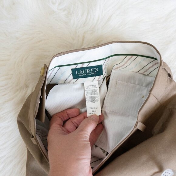 LAUREN RALPH LAUREN TAN KHAKI DRESS PANTS YOUTH 12R - Picture 4 of 8